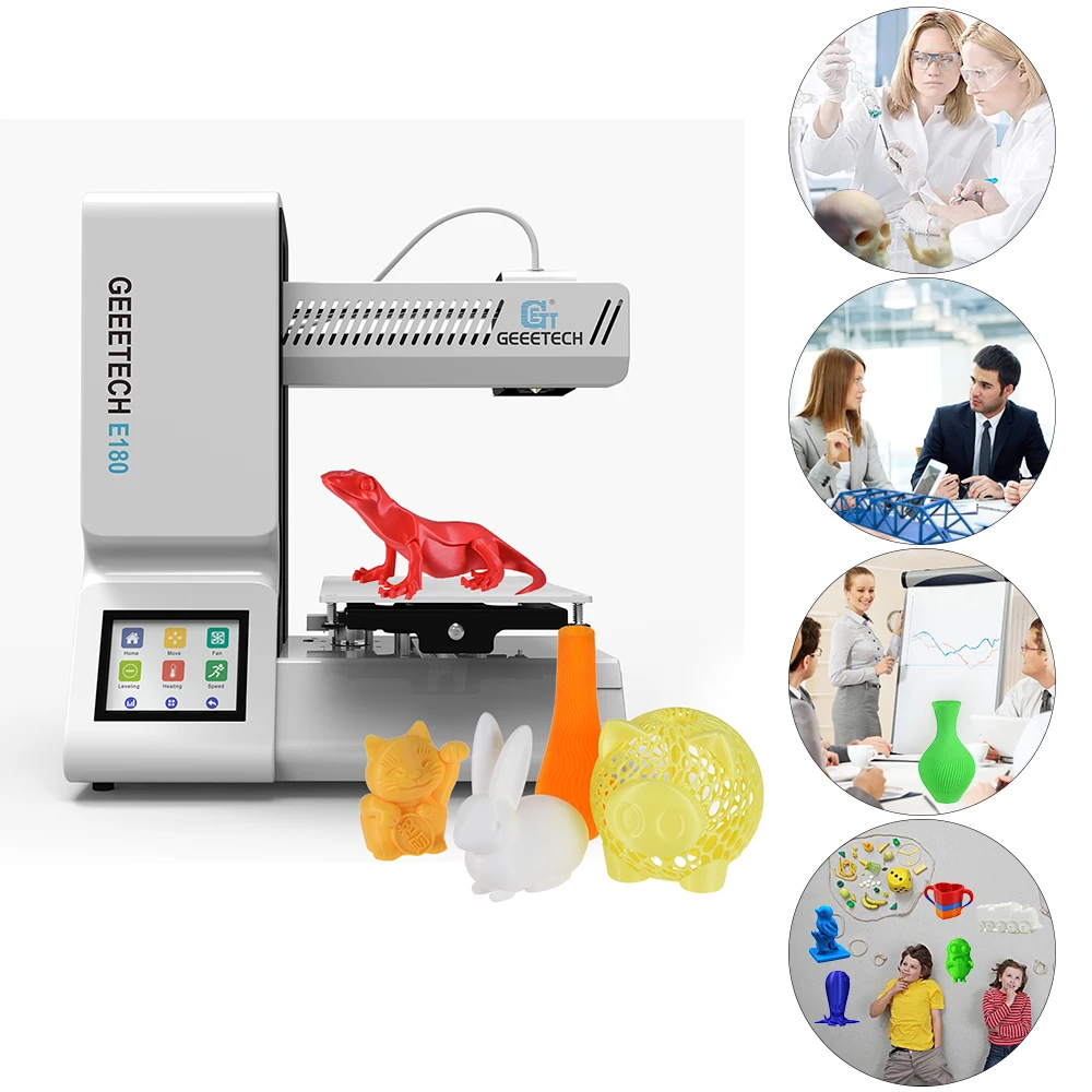 3D Printer Geeetech E180 High Precision Desktop 3D Printer Wifi ... - 3D Printer Geeetech E180 High Precision Desktop 3D Printer Wifi Connectivity 3 2 Full Color Touch
