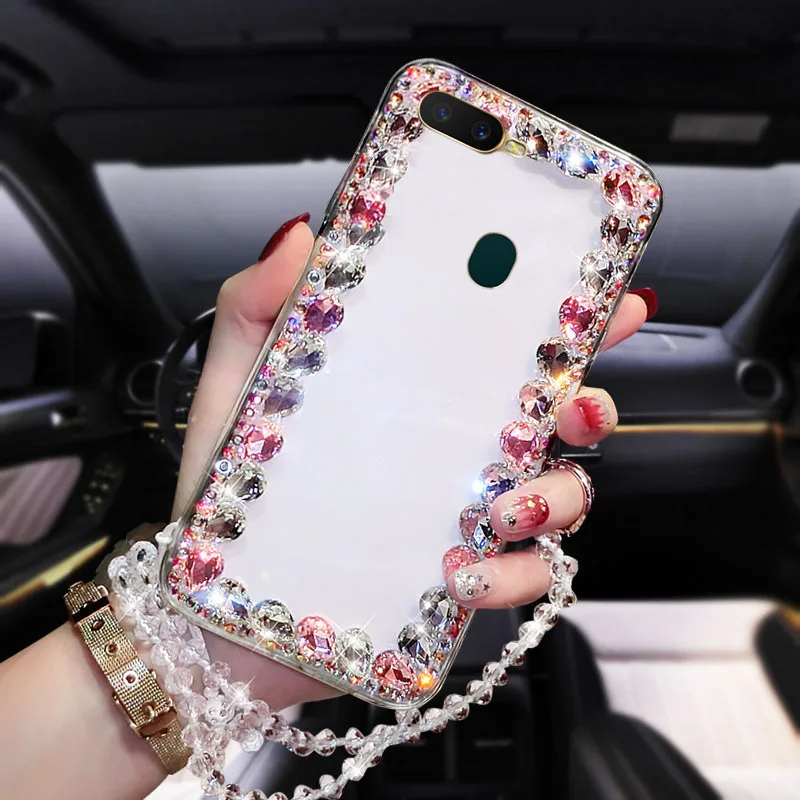Для oppo a7x чехол со стразами для телефона четырехсторонний все включено защитный