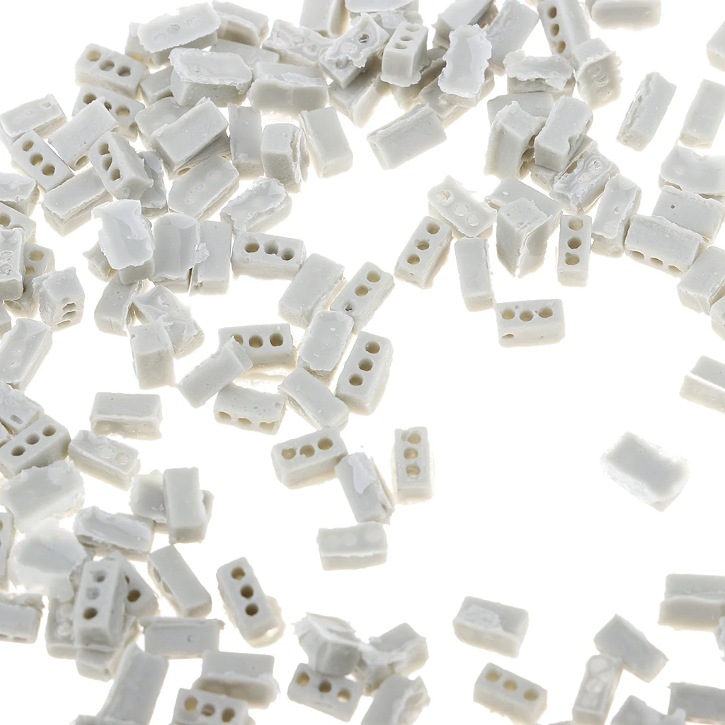 200pcs/set 1:35 Unpainted Kit Resin Soldier Model Scene Accessories Perforated Bricks Brick Ruins Dedicated