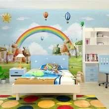 Beibehang пользовательские обои Средиземноморский стиль мультфильм ТВ фон детская комната Радуга фон Настенные обои для стен 3 d