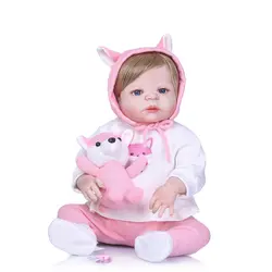23 "НПК реальные куклы bebe силиконовые куклы для новорожденных и малышей с лисой плюшевые Новорожденные жив девушка принцесса кукла детей