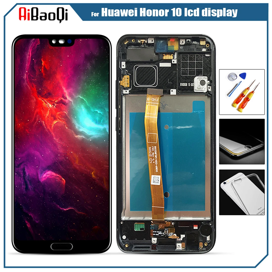 

Original new Huawei Honor 10 LCD Display Touch Screen Digitizer COL L29 For Huawei Honor 10 LCD Honor10 Screen With FingerPrint