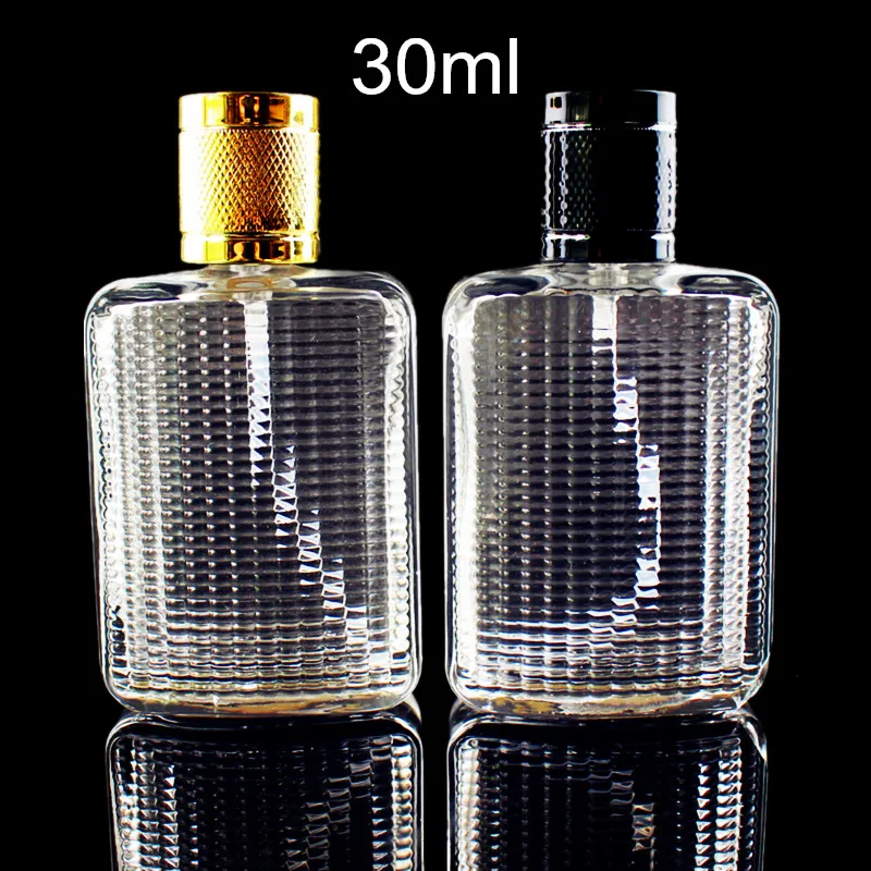 

1PC 30ML Transparent Glass Perfume Bottle Square Portable Empty Spray Fragrance Bottle Atomizer Refillable Bottles