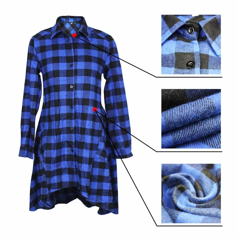 Женское платье рубашка в клетку с V образным вырезом|plaid shirt dress|shirt dresscasual dress |