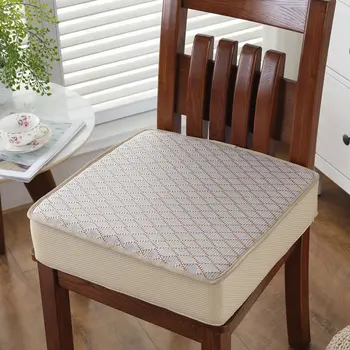 

Simple Rhombus Pattern Chair Cushion Back Mat Summer Multicolors Seat Cushion Pad Home Decor Anti-Slip Cushions For Dining Room