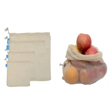50PCS LOT Reusable Vegetable Net Bags Portable Kitchen Multifunctional Fruit Vegetable Mesh Bags With Drawstring Bag