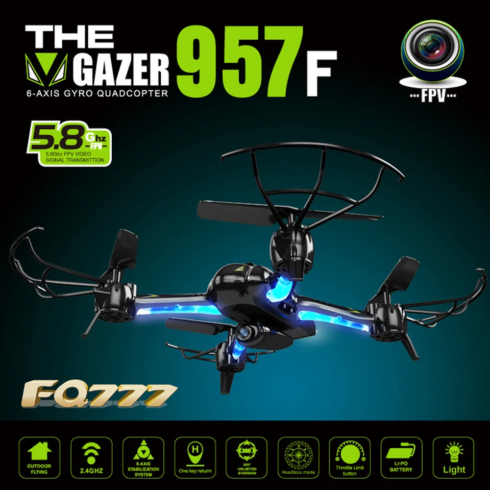 

New FQ777 AF957F 5.8G FPV Drone With 2.0MP Camera One Key Return RC Quadcopter FPV Camera Headless Drone Helicopter  RC Toys