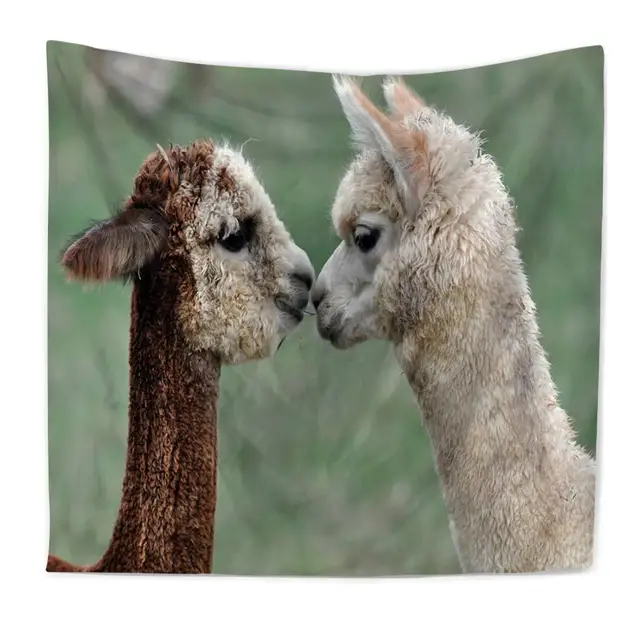 Hakoona Permadani Dinding Alam Dan Hewan Pola Lama Glama Cetak