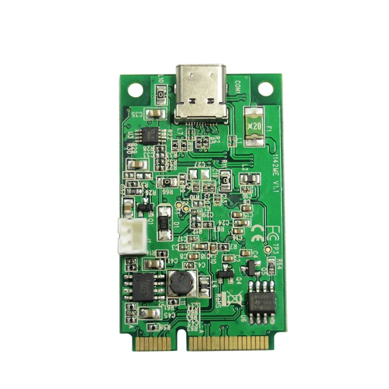 Penalidade de Energia Pcie para Usb Pci-express para 1 Mini Porta Tipo-c Host Controlador Cartão Adaptador 2pin Feltro Rosca Marvel 3.1 Usb3.1