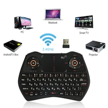 100% Original Backlight Rii Mini i28C Inglés Ruso 2.4 GHz Touchpad Teclado Inalámbrico para Android TV BOX Mini PC Árabe IPTV