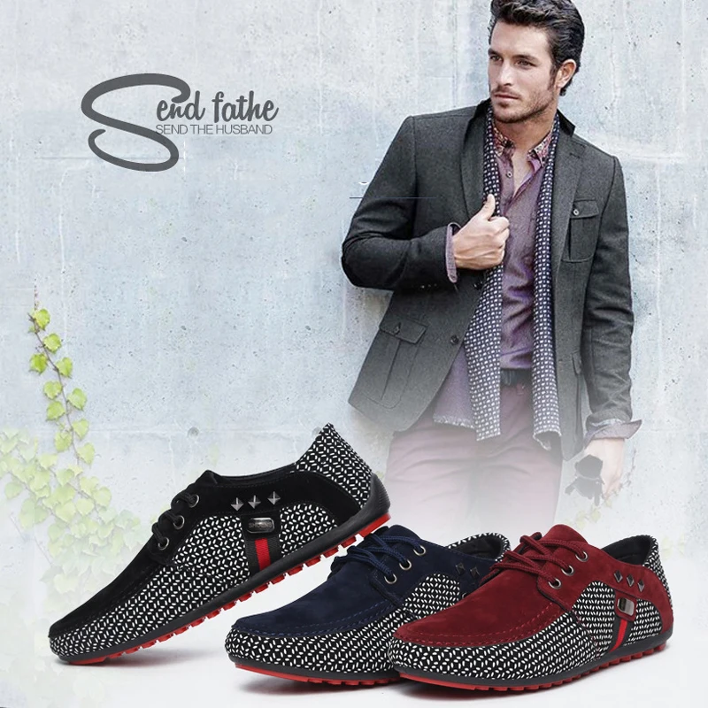التهوية الرجال عارضة قماش أحمر أسفل الأحذية المتسكعون جودة عالية إيطاليا العلامة التجارية تصميم رجل عارضة الرجال حذاء جولف 2019
