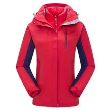 3 colors Winter Windstopper Waterproof Jaqueta Feminina 3in1 Ski Hiking Outdoor Jacket Women Camping Duck Down Lining Coat