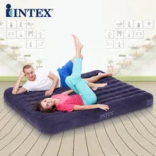INTEX хорошего качества 2 человека 137*191*22 см Сильный удобный надувной коврик складная кровать с электрическим насосом