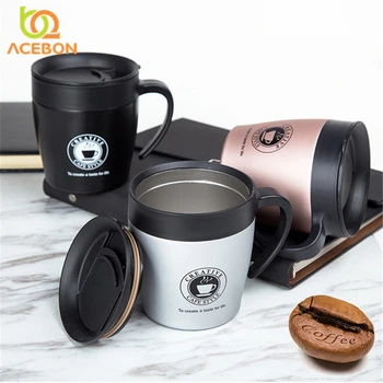 

Handle Coffee Mug Stainless Steel Thermos Cups Vacuum Flask thermo Water Bottle Adult Bussiness Men Tea Portable Thermocup 330ML