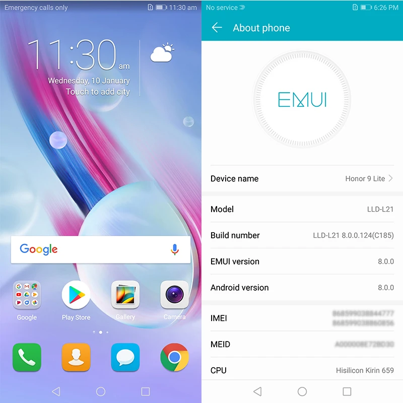 Глобальная ROM HONOR 9 lite смартфон 4G 32G 5 65 дюймов Kirin 659 Восьмиядерный Android 8 0 4 камеры
