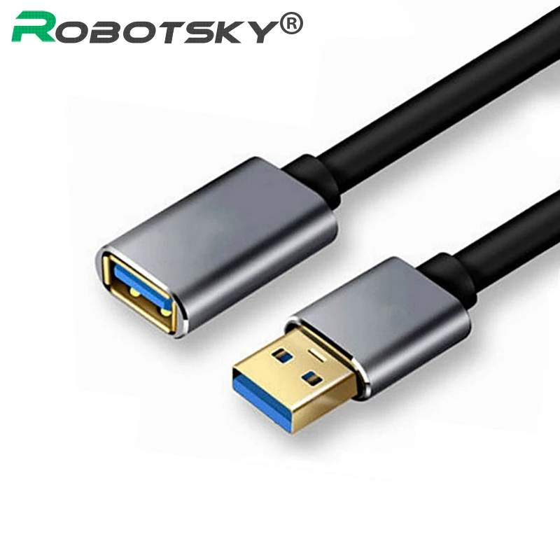 Супер Скоростной USB 3,0 кабель-удлинитель USB3.0 Тип A папа-мама Кабель-адаптер для синхронизации данных 0,5 м 1 м 1,5 м для компьютера