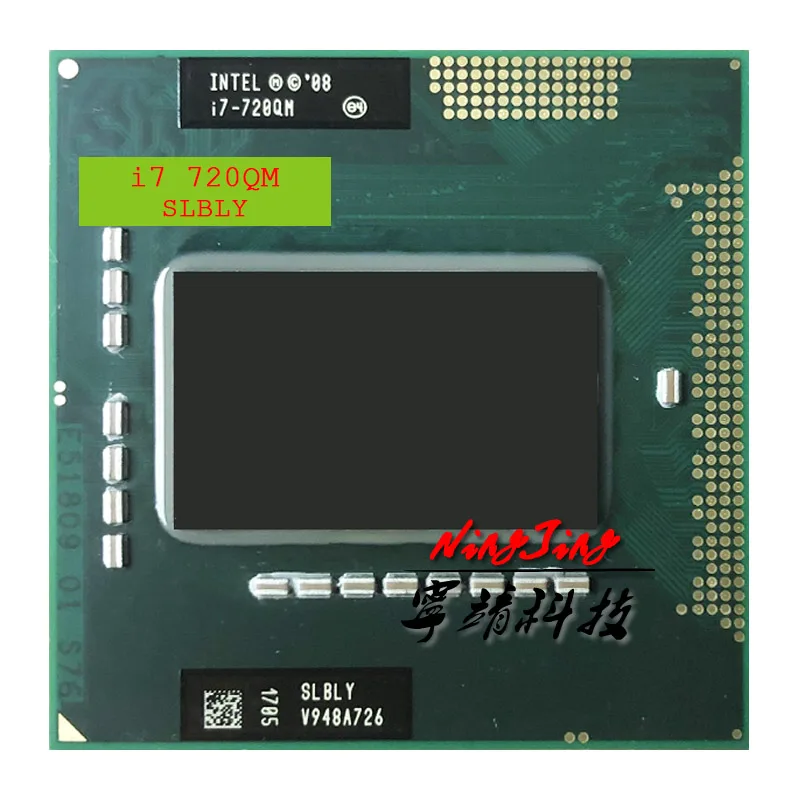 

Intel Core i7-720QM i7 720QM SLBLY 1.6 GHz Quad-Core Eight-Thread CPU Processor 6W 45W Socket G1 / rPGA988A