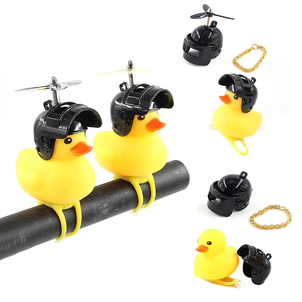 

Cartoon Yellow Silica Gel Little Duck Shape Bicycle Bells Shining Mountain Bike Handlebar Duck Head Light Accessories New