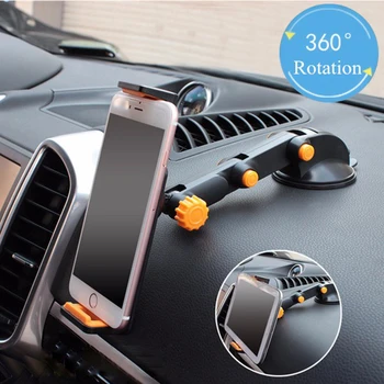 

2-in-1 360 Scalable Car Dashboard Sucker Mount Holder Stand For Smartphone Tablet PC Universal AdjustableTablet Stand Holder