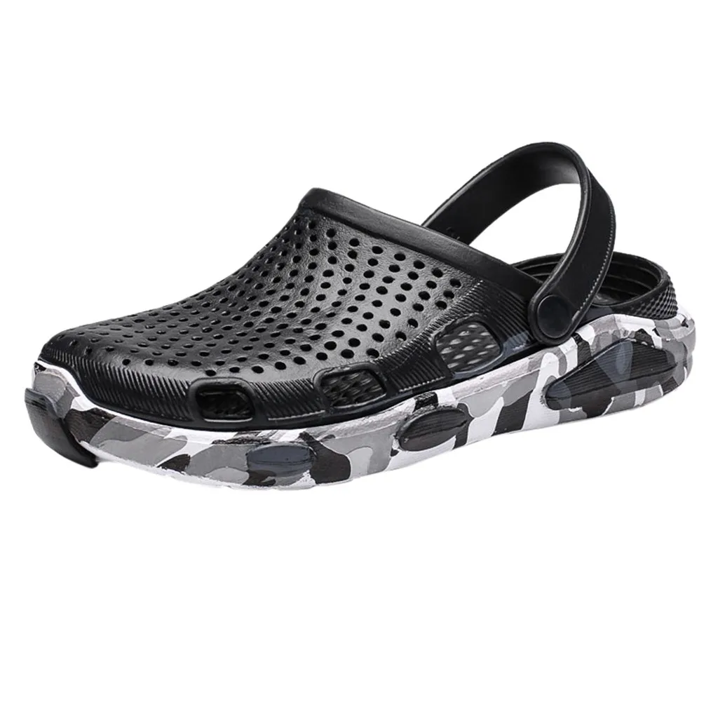 

JAYCOSIN Summer Hole Shoes Sandals Breathable Outdoor Non-Slip Beach Slipper Casual Shoes Men Loafer Shoes Soft Bottom Shoes