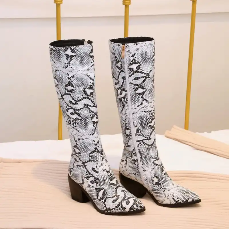cow print knee high boots