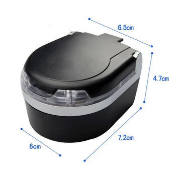 

Mini Car Ashtray Portable Travel Led Light Cigarette Smokeless Cylinder Useful Part Replacement Replaces