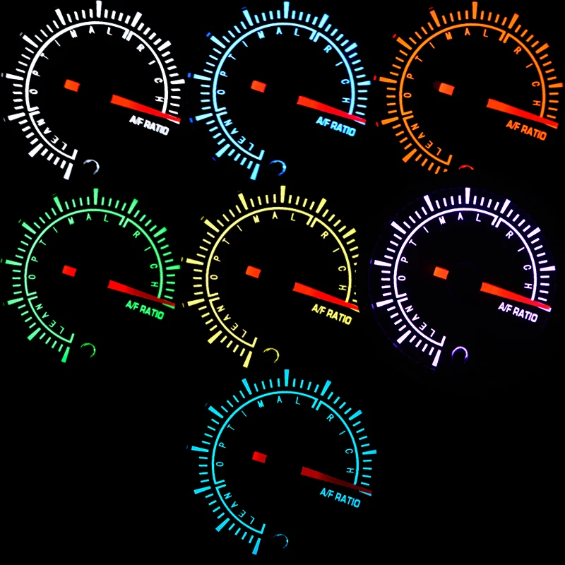 " 52 мм 7 цветов светодиодный Автомобильный датчик соотношения воздушного топлива высокая скорость шаговый двигатель AFR датчик Автомобильный измеритель