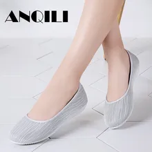 ANQILI Women Spring Fashion Canvas Nurse Shoes Solid Flats Platform Casual Shoes Women Flats Bottom Feminino Women Boats Shoes