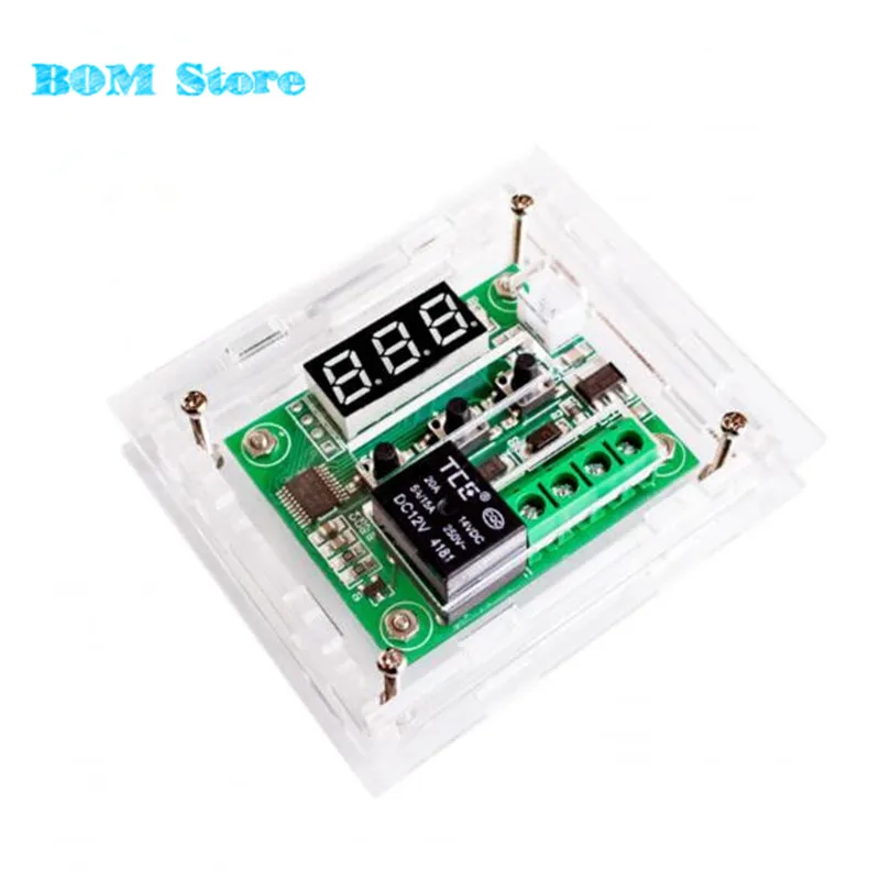 W1209 DC12V cool temp thermostat temperature control switch temperature controller Acrylic Box only the box ,no with thermostat (2)_
