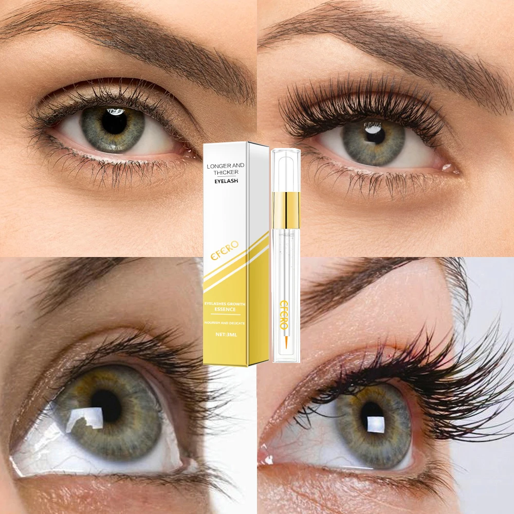 

EFERO Eyelash Growth Serum Fast Eyelash Enhancer Longer Fuller Thicker Eye Lashes Serum Eyelashes Lifting and Eyebrows Enhancer