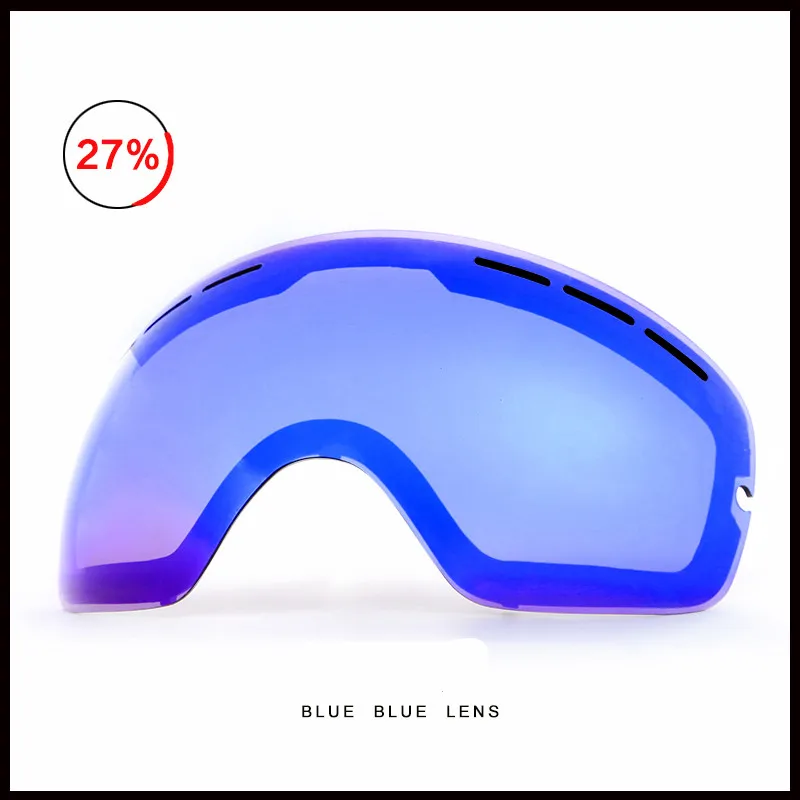 Brand snowboard goggles double Anti-fog lens big spherical Skiing Eyewear ski glasses lens Suitable for the same style lens