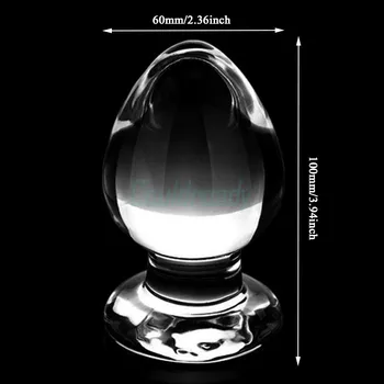 Large Crystal Butt Plug Vagina Ball Big Pyrex Glass Anal Dildo Bead Adult Sex Toys for Women Men Gay Masturbator 2