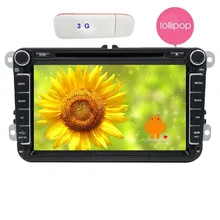 8 inch Android 5.1 2Din In Dash Car Radio DVD Player GPS Navigation for Jetta 2014 Golf Estate 2012 Support Bluetooth SWC WIFI