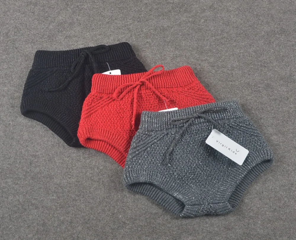 

2016 Spring Autumn Fashion Baby Girls High Waist Cotton Knitted Bloomers Shorts Girls Shorts Tracksuits PP Shorts For Children