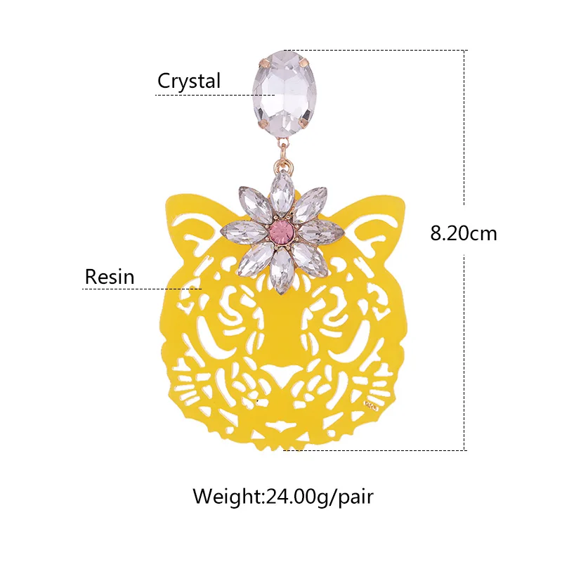 Sehuoran oorbellen Crystral Resin Drop Earrings For Women Earings Fashion Jewelry (20)
