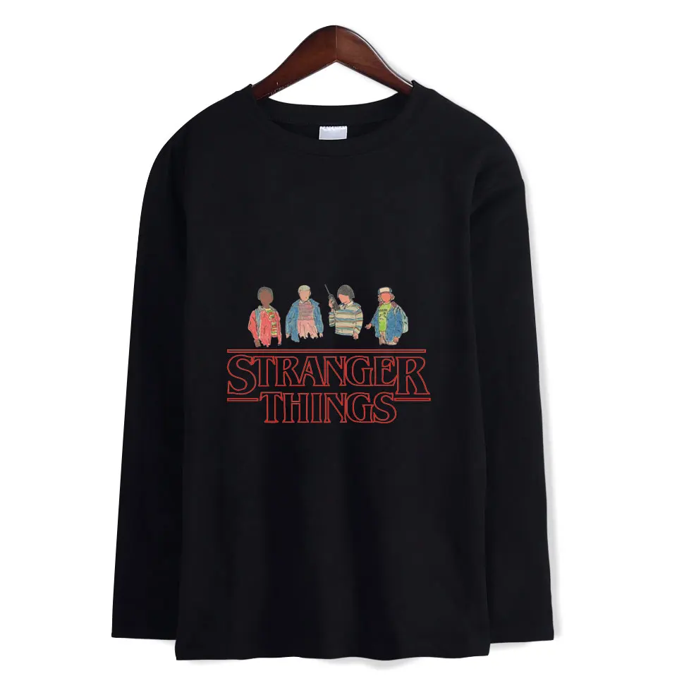 Мужская футболка с длинными рукавами Stranger Things 2 сезона повседневные смешные