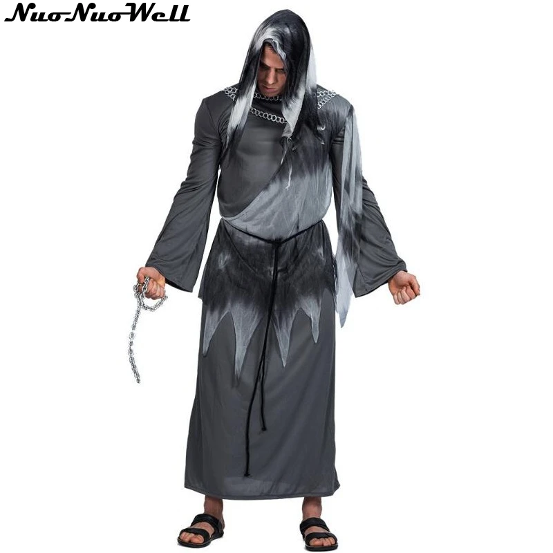 Free Shipping Men's Black Devil Costumes Halloween Evil Horror Demon