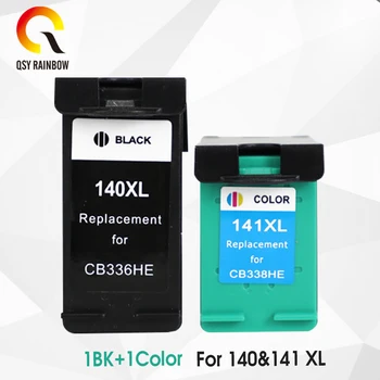 

QSYRAINBOW Re-Manufactured 140XL 141XL Ink Cartridge Replacement for HP 140 141 HP140 for Photosmart C4583 C4283 C4483 C5283