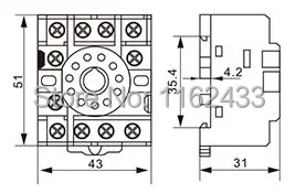 Base Relè PF113A 11 Pin - Universale Per JQX-10F, JTX-2C, Temporizzatori