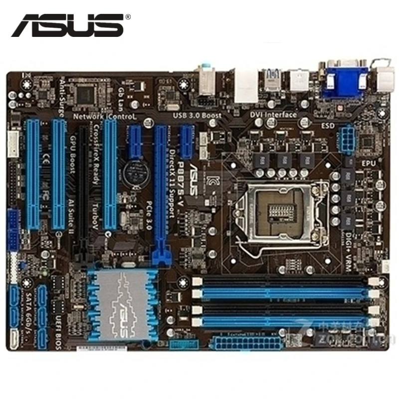 Материнская плата ASUS P8B75-V LGA 1155 DDR3 32 Гб B75 десктопная материнская системная SATA III
