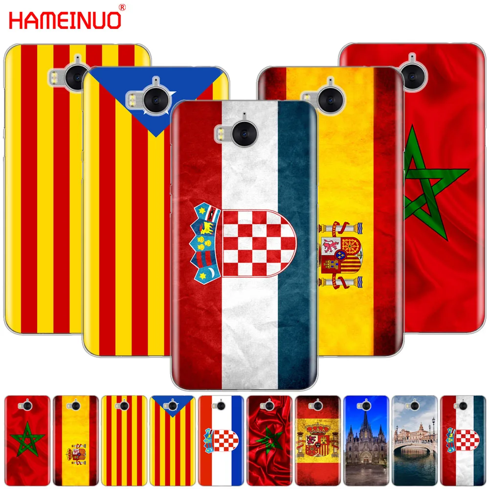 HAMEINUO Испания Марокко Хорватия яркий флаг чехол для сотового телефона huawei honor 3C 4X 4C