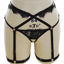 Кружевные пикантные леггинсы подвязка пояс эластичность Регулируемый жгут тела Готический стиль Харадзюку бондаж пояс Панк рейв подвязка