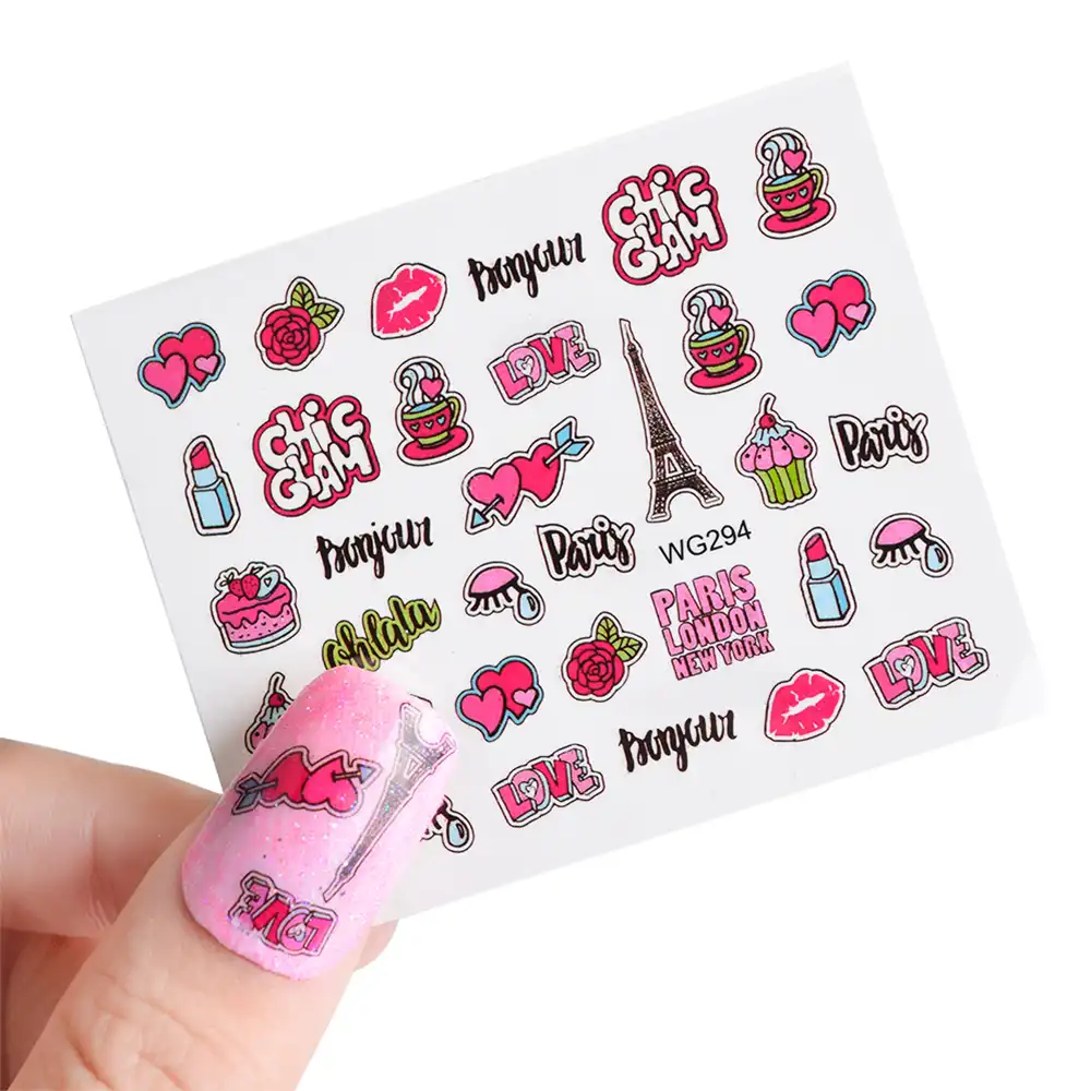 Detail Feedback Questions About 1pcs Mix Designs Sticker Nail Art