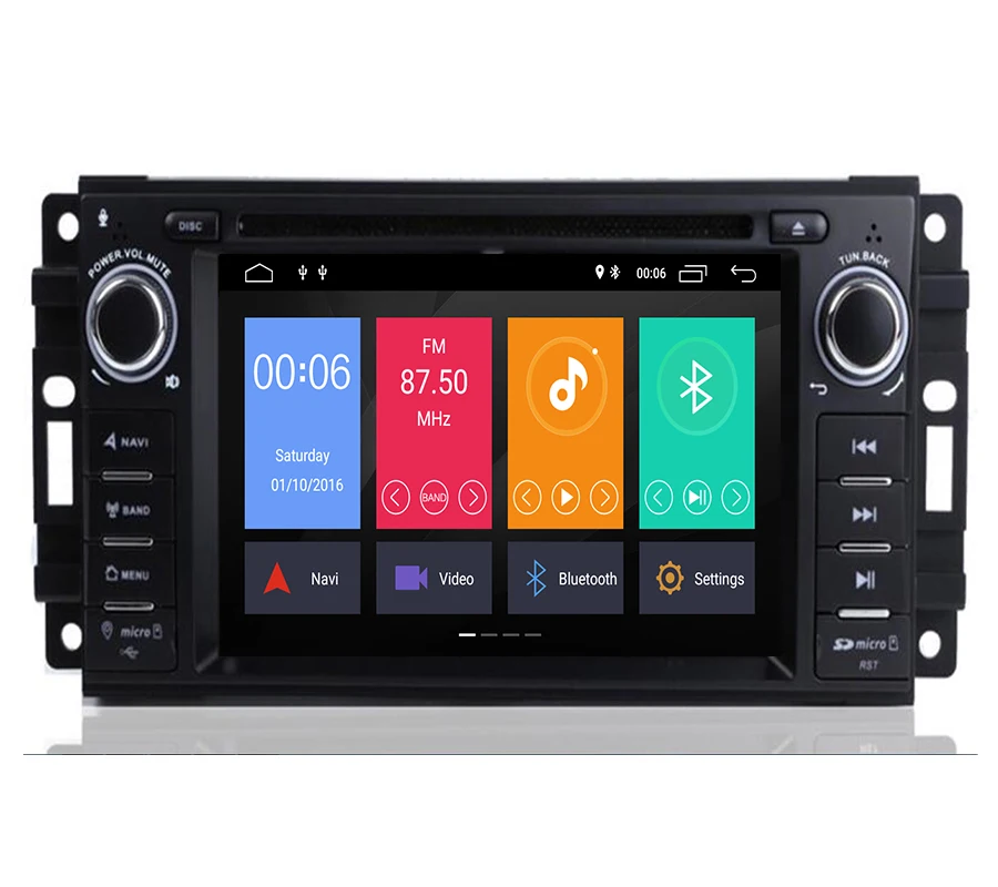 Best 2Din Android 9.1 Car DVD Player AutoRadio For jeep compass Chrysler 300C/Dodge/Grand Cherokee Wrangler GPS Navi Audio Head Unit 2