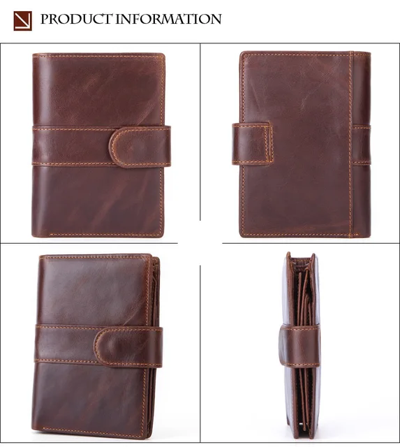 MISFITS wallet men genuine leather coin pocket vintage short wallets male cowhide leather portomonee card holders man Hasp purse -