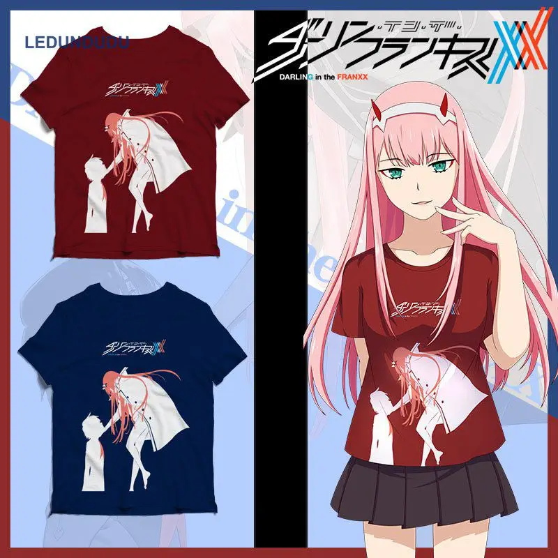 DARLING in the FRANXX Zero Two футболки с принтом женские и мужские коротким рукавом летние