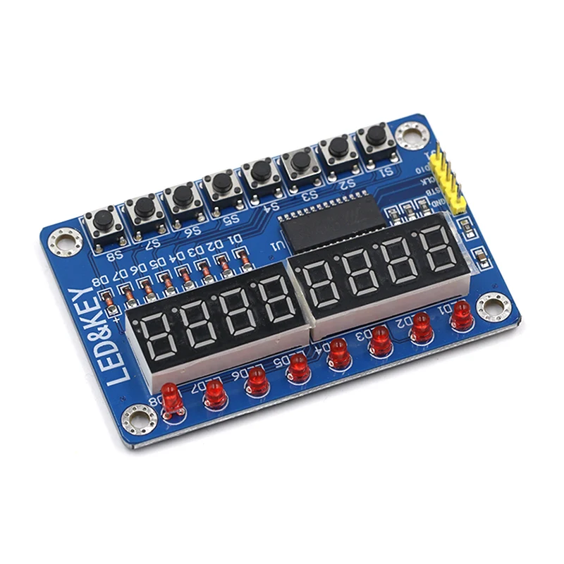 TM1638 модуль ключ Дисплей светодиодной лампой для AVR Arduino 8 бит цифровой светодиодный трубчатая лампа 8 бит