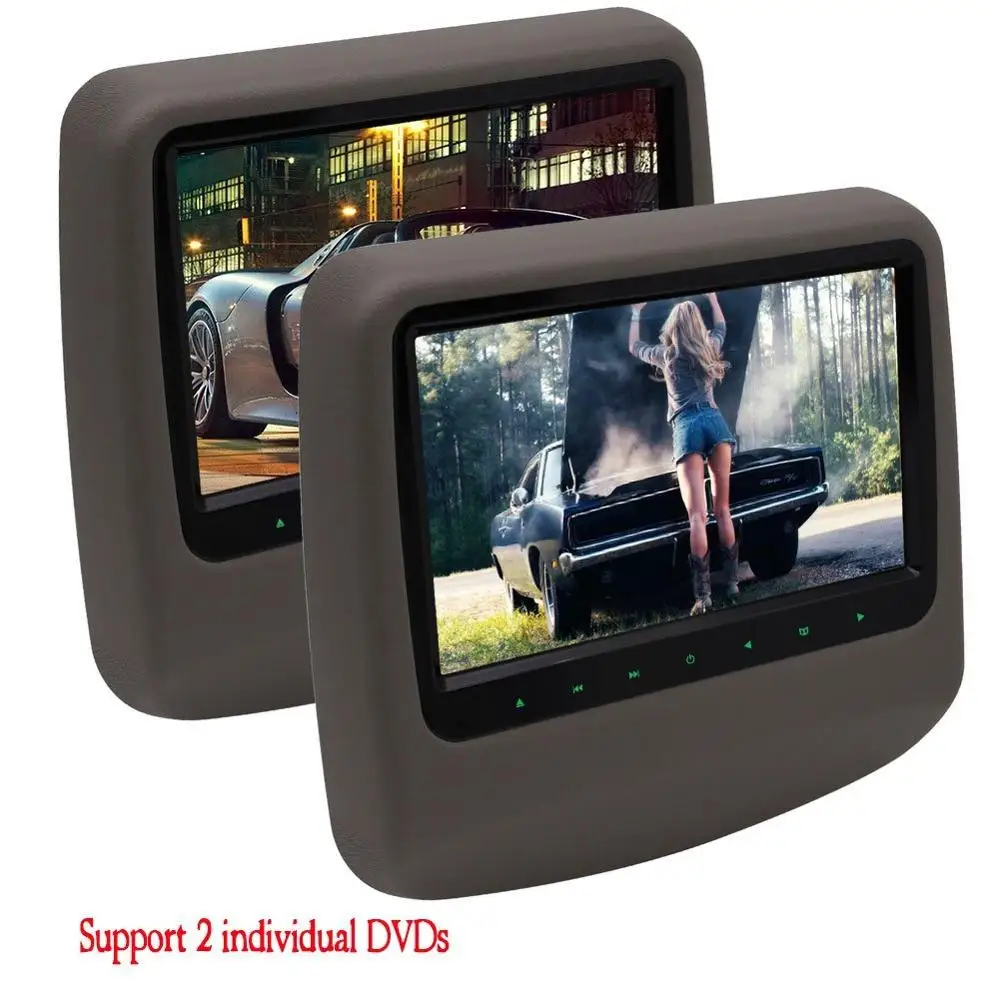 

Car pillow Headrests Rear-seat Twin Screens Car DVD CD Players IR/FM Transmitter Support TV 32 Bit Games HDMI dvd cd USB/SD Port
