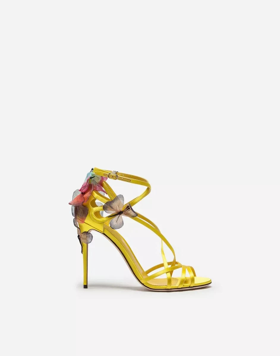 

Dipsloot 2019 New Design Women Sexy Mesh Flower Embellished High Heels Cross-Strap Sandals Ladies Narrow Band Buckle Strap Shoes