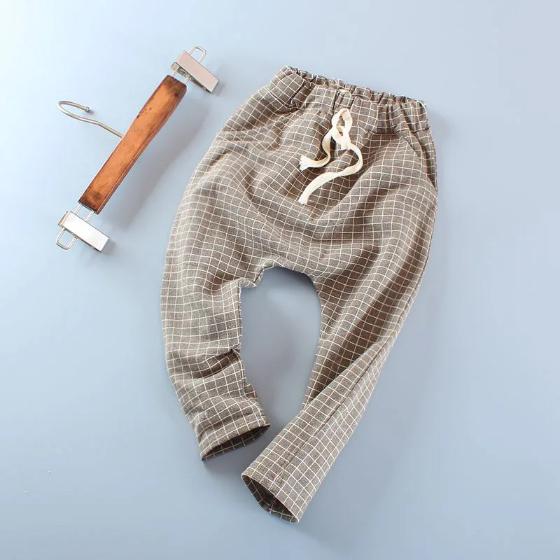 Штаны для мальчиков; детские брюки; весенне-осенняя одежда для детей; штаны-шаровары для маленьких мальчиков; распродажа г - Цвет: khaqi